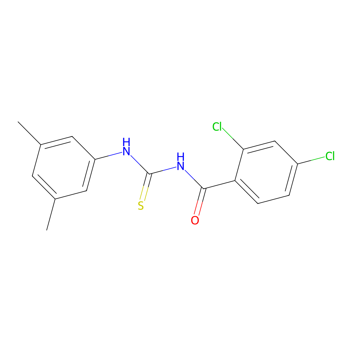 2,4-dichloro-N-[(3,5-dimethylphenyl)carbamothioyl]benzamide molecular structure, CAS 430442-72-1