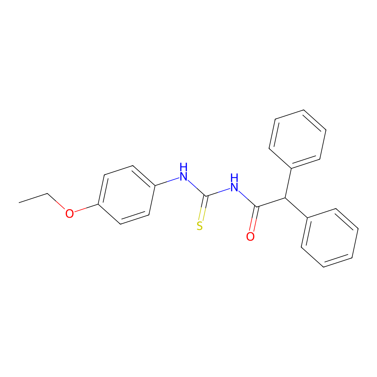 N-[(4-ethoxyphenyl)carbamothioyl]-2,2-diphenylacetamide molecular structure, CAS 430443-92-8