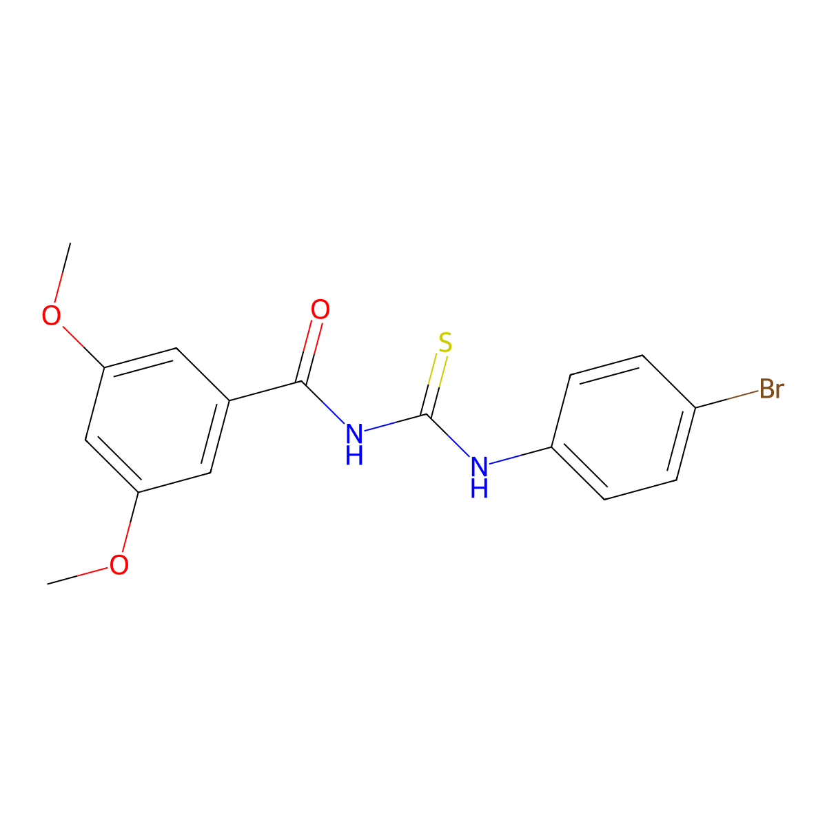 N-[(4-bromophenyl)carbamothioyl]-3,5-dimethoxybenzamide molecular structure, CAS 430444-67-0