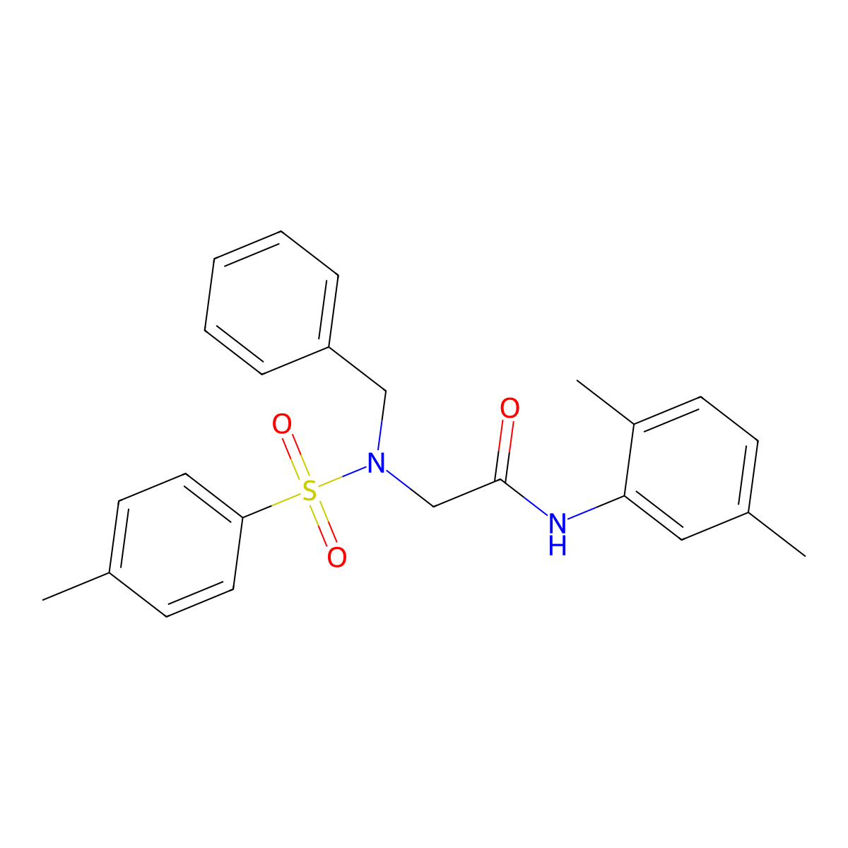 2-[benzyl-(4-methylphenyl)sulfonylamino]-N-(2,5-dimethylphenyl)acetamide molecular structure, CAS 430445-93-5