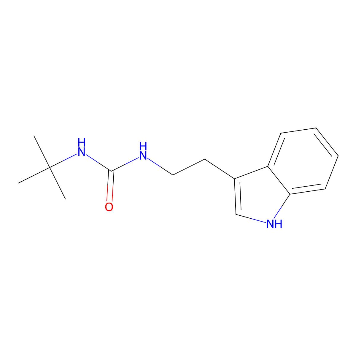 1-tert-butyl-3-[2-(1H-indol-3-yl)ethyl]urea molecular structure, CAS 430446-21-2