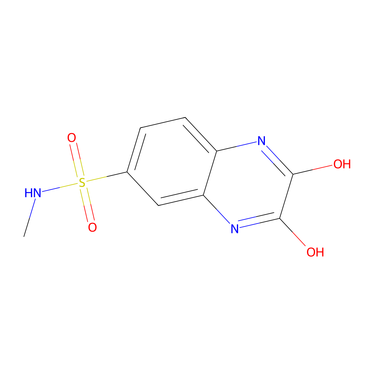 N-methyl-2,3-dioxo-1,4-dihydroquinoxaline-6-sulfonamide molecular structure, CAS 430446-24-5