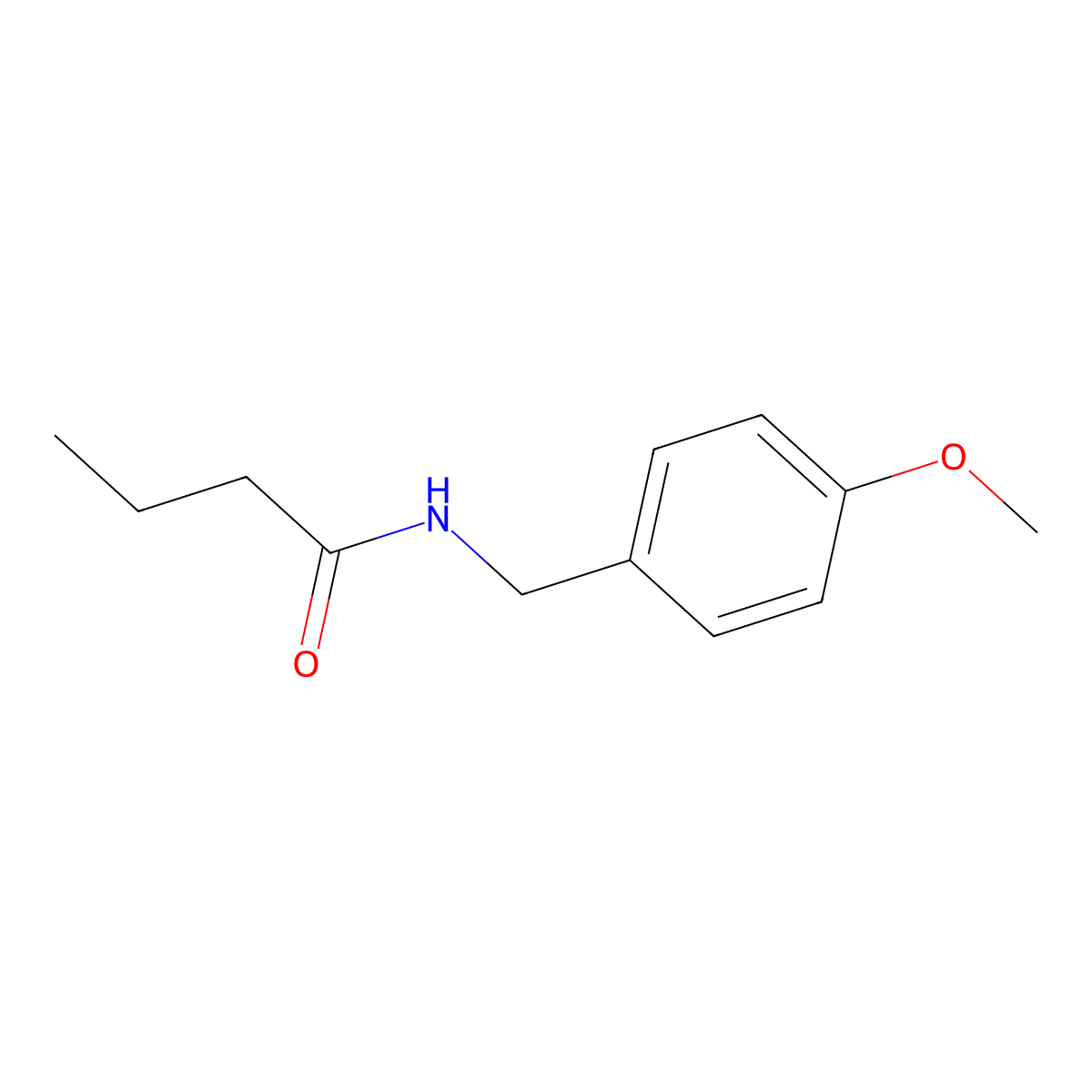 N-(4-methoxybenzyl)butanamide molecular structure, CAS 430447-31-7
