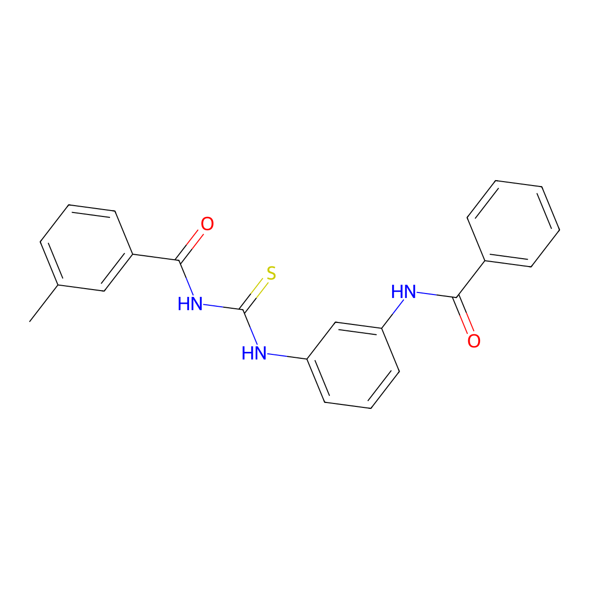N-[(3-benzamidophenyl)carbamothioyl]-3-methylbenzamide molecular structure, CAS 430447-45-3