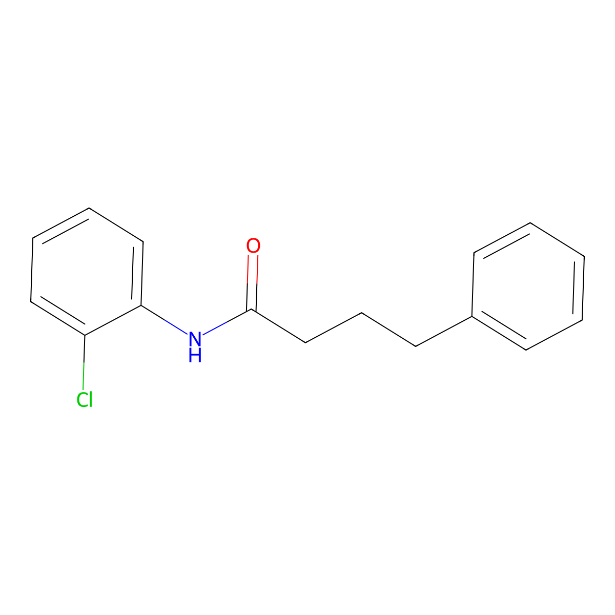 N-(2-chlorophenyl)-4-phenylbutanamide molecular structure, CAS 430447-60-2