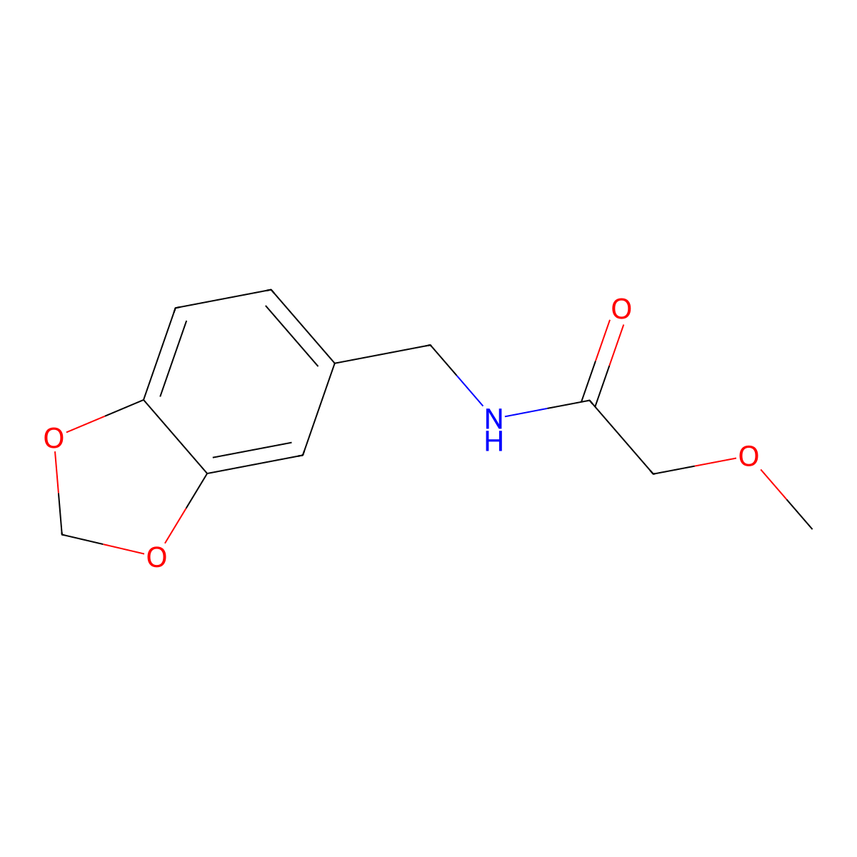 N-(1,3-benzodioxol-5-ylmethyl)-2-methoxyacetamide molecular structure, CAS 430448-36-5