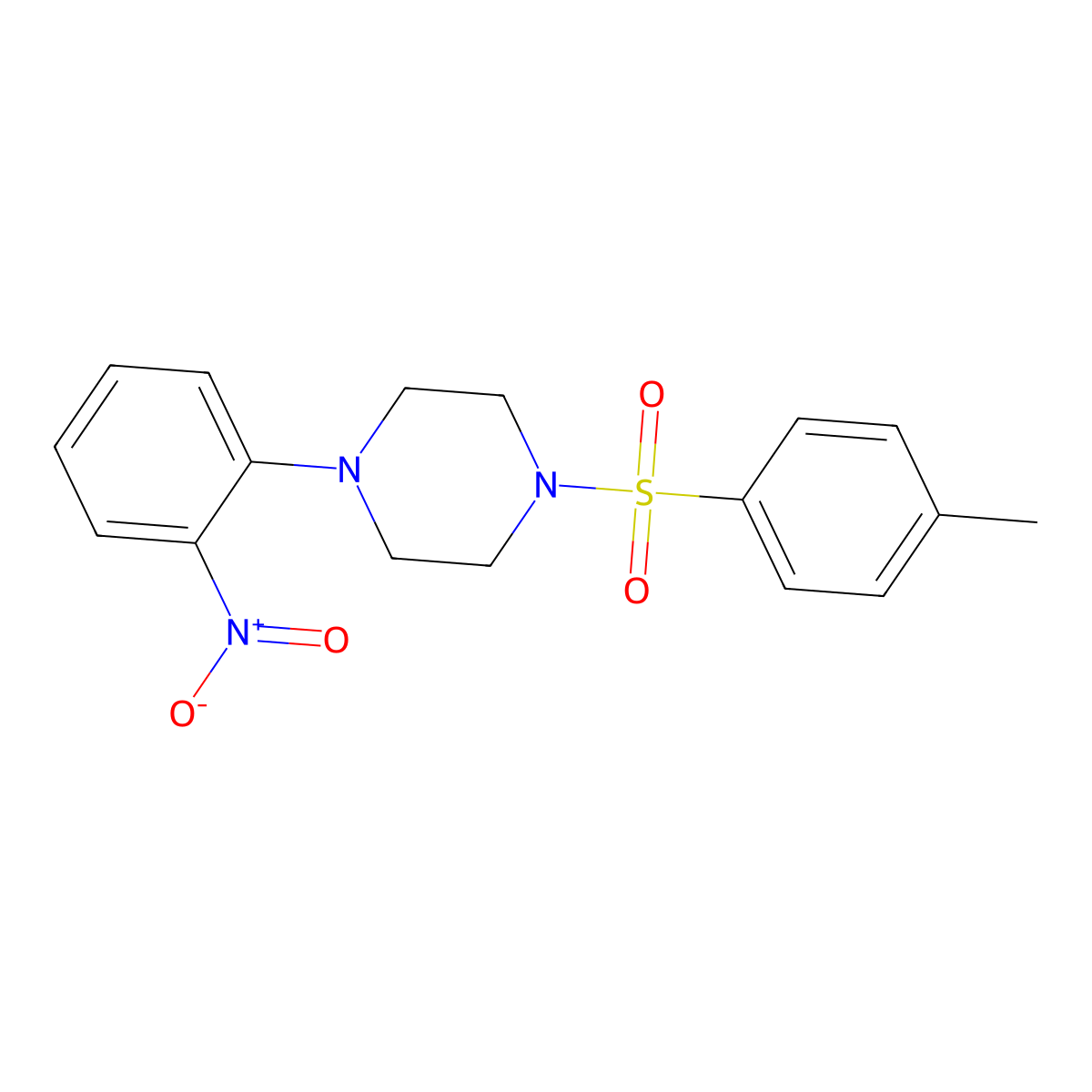 1-(4-Methylphenyl)sulfonyl-4-(2-nitrophenyl)piperazine molecular structure, CAS 430448-37-6