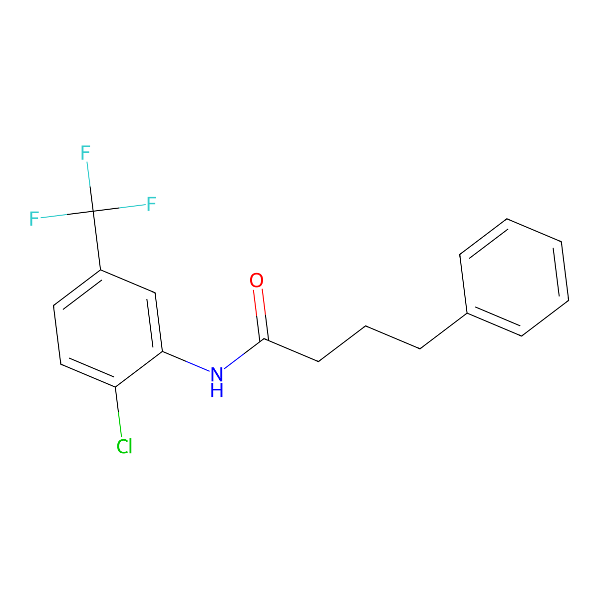 N-[2-chloro-5-(trifluoromethyl)phenyl]-4-phenylbutanamide molecular structure, CAS 430448-40-1