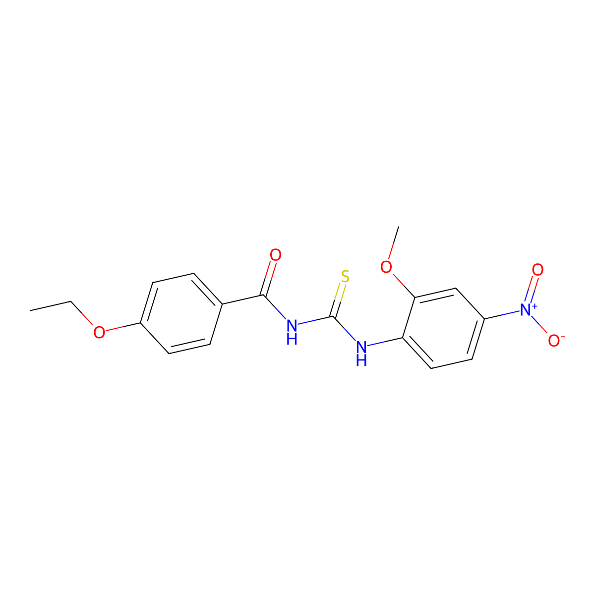 4-ethoxy-N-[(2-methoxy-4-nitrophenyl)carbamothioyl]benzamide molecular structure, CAS 430448-60-5