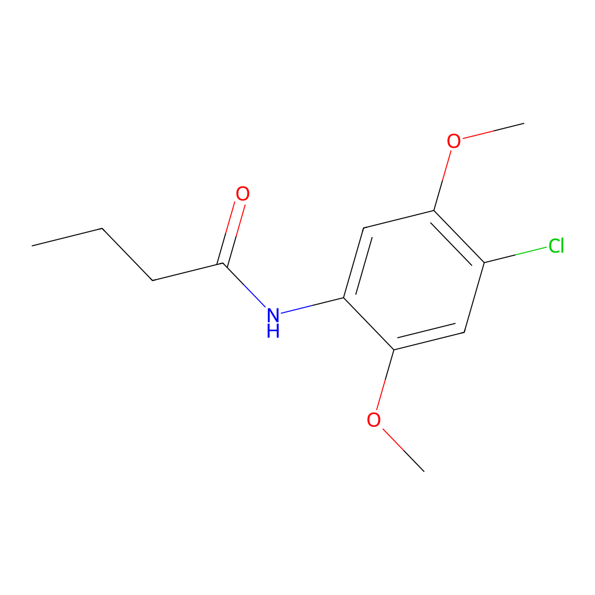 N-(4-chloro-2,5-dimethoxyphenyl)butanamide molecular structure, CAS 430448-61-6