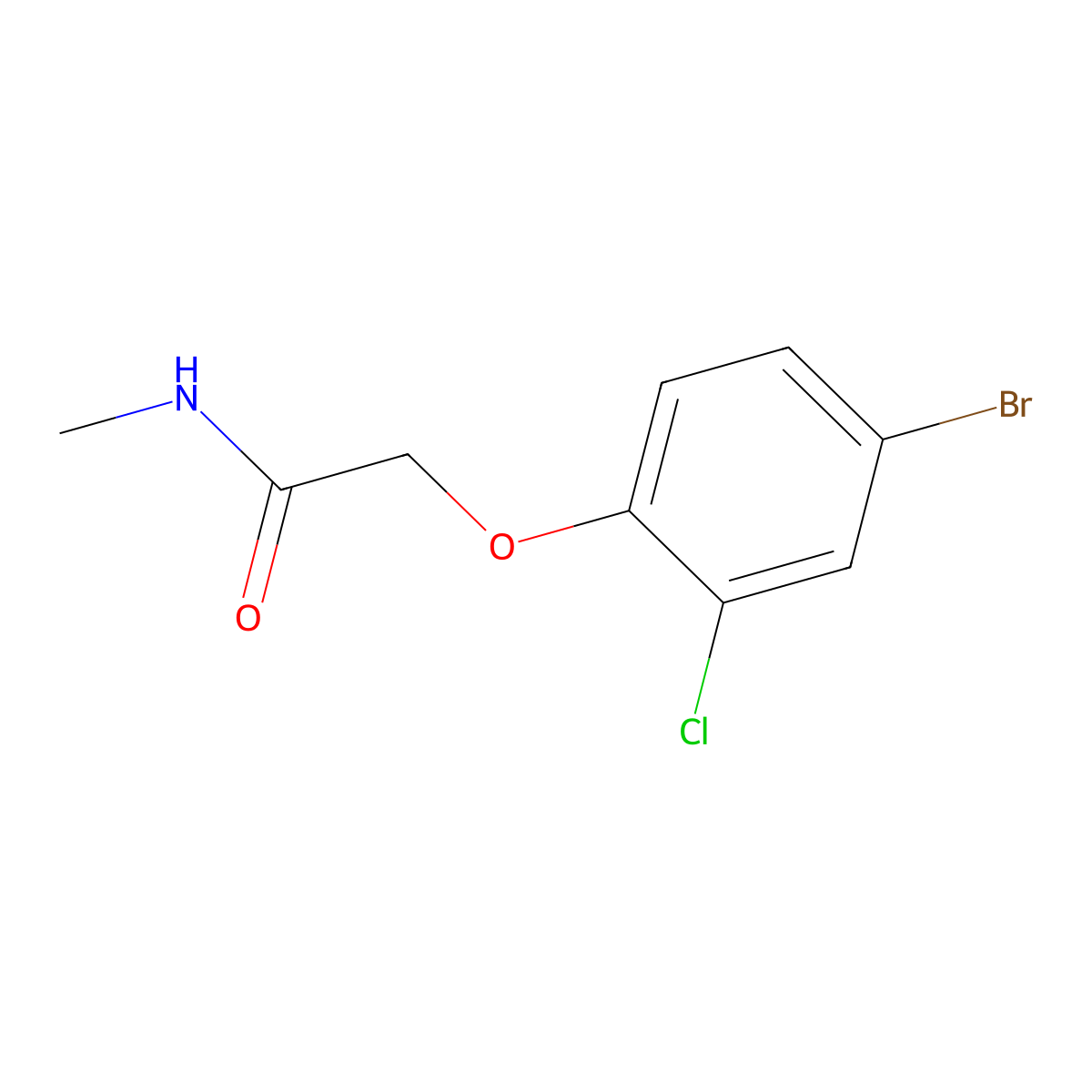 2-(4-bromo-2-chlorophenoxy)-N-methylacetamide molecular structure, CAS 430449-41-5
