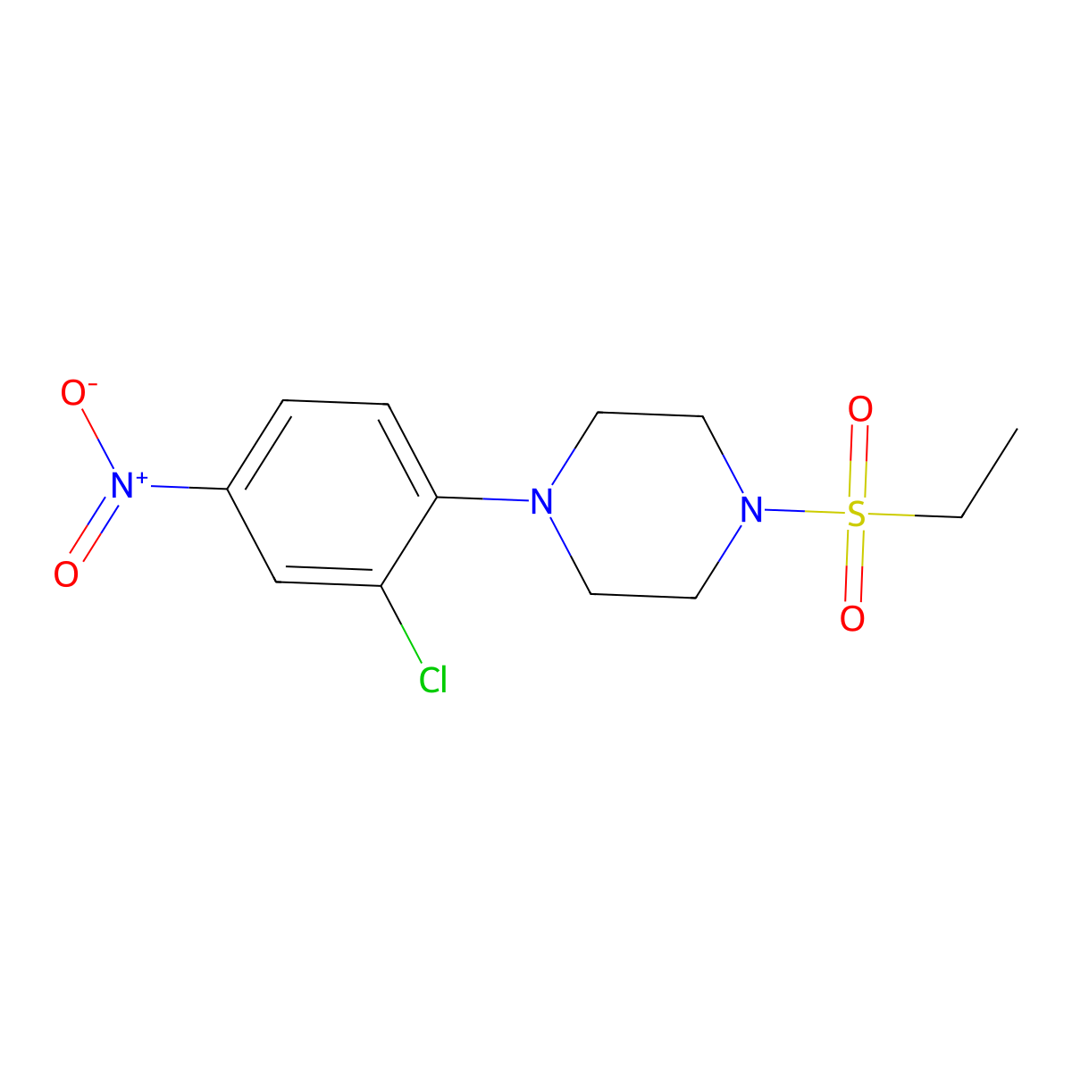 1-(2-Chloro-4-nitrophenyl)-4-ethylsulfonylpiperazine molecular structure, CAS 430449-42-6