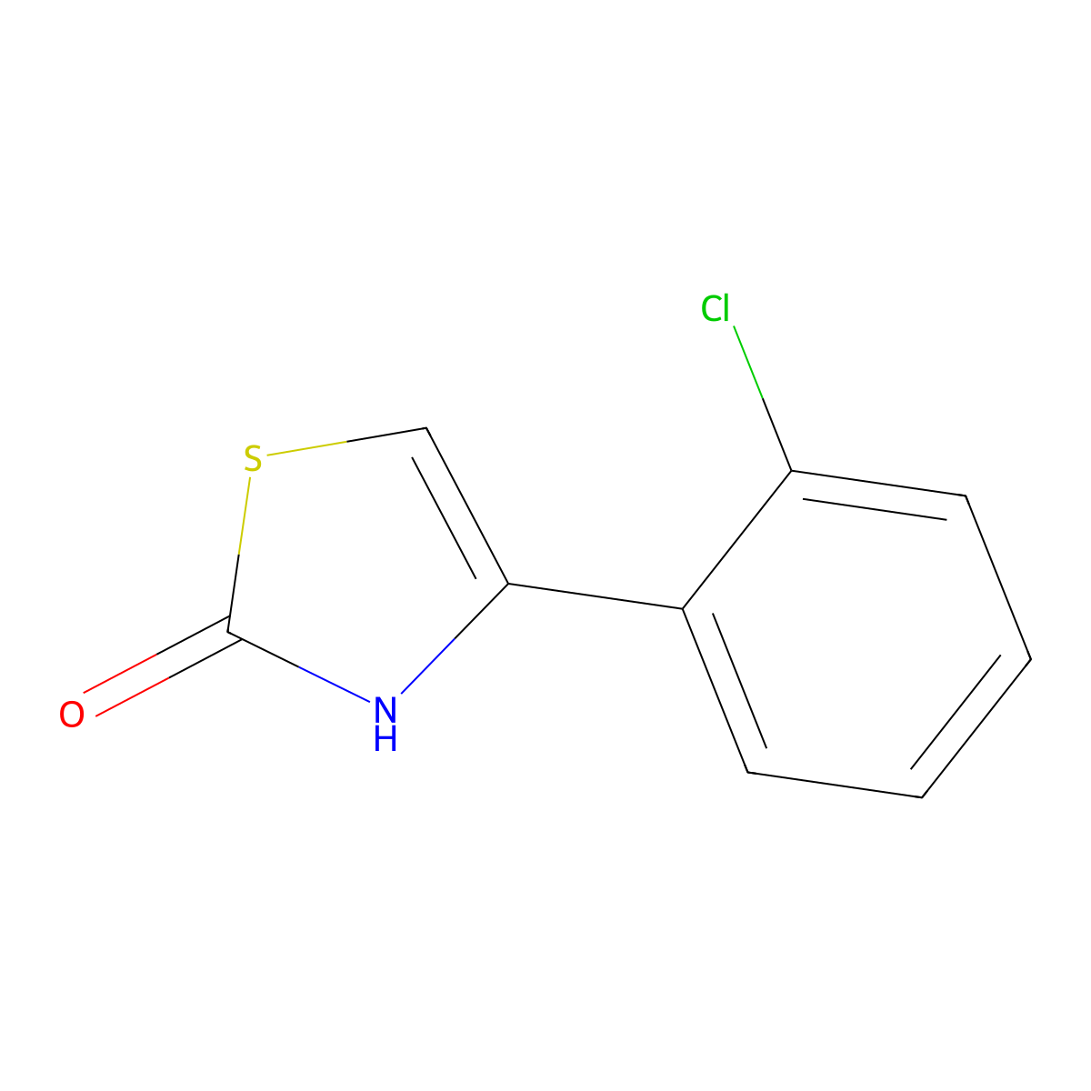 4-(2-Chlorophenyl)-2,3-dihydro-1,3-thiazol-2-one molecular structure, CAS 43045-08-5
