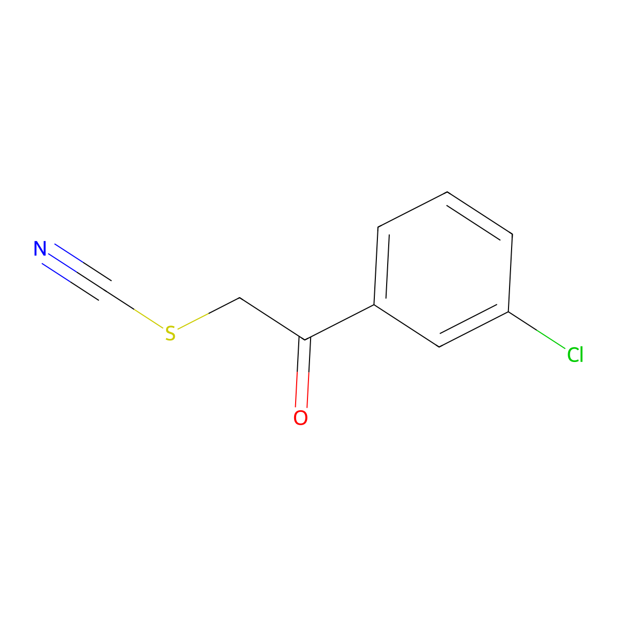 2-(3-Chlorophenyl)-2-oxoethyl thiocyanate molecular structure, CAS 43045-12-1