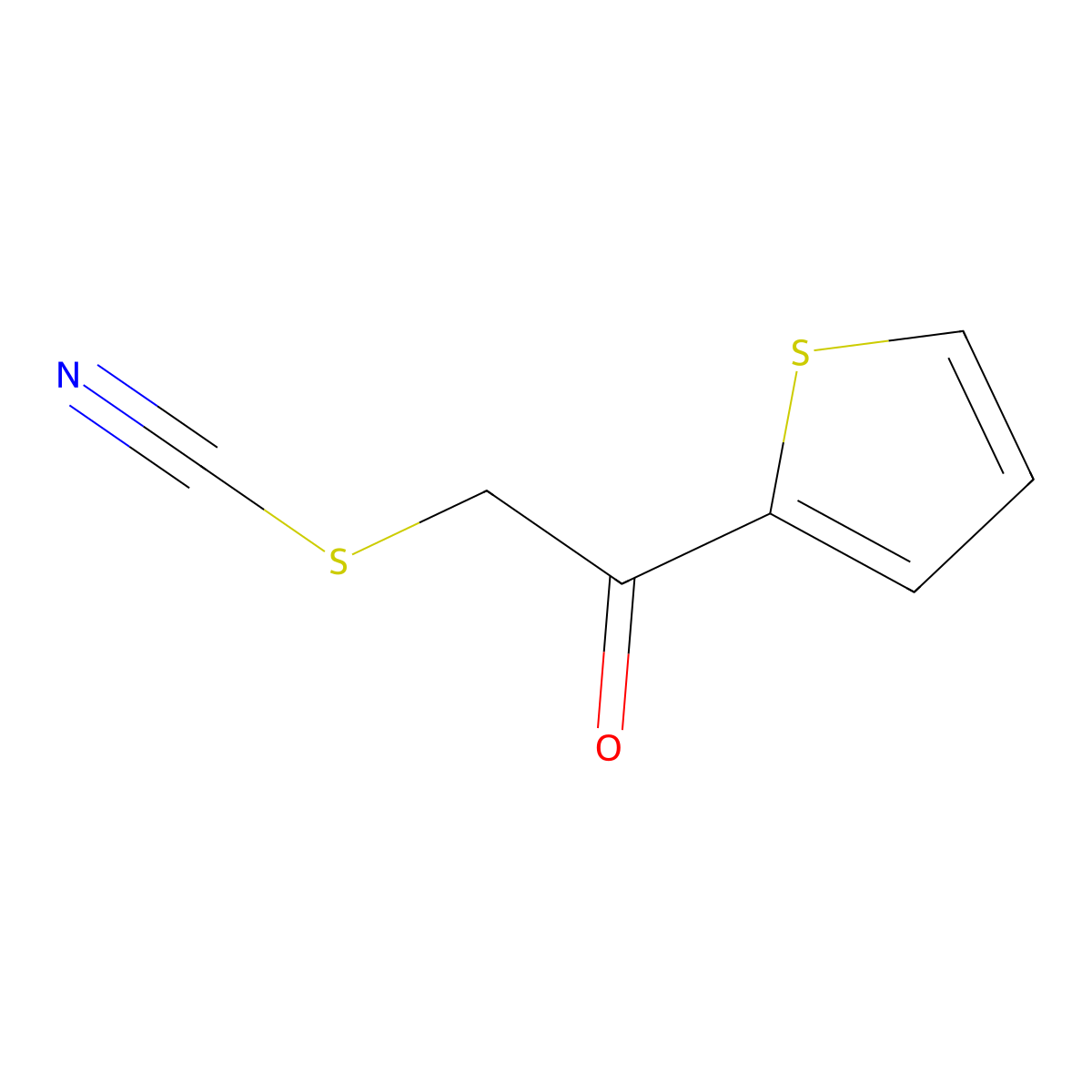 2-Oxo-2-(2-thienyl)ethyl thiocyanate molecular structure, CAS 43045-25-6