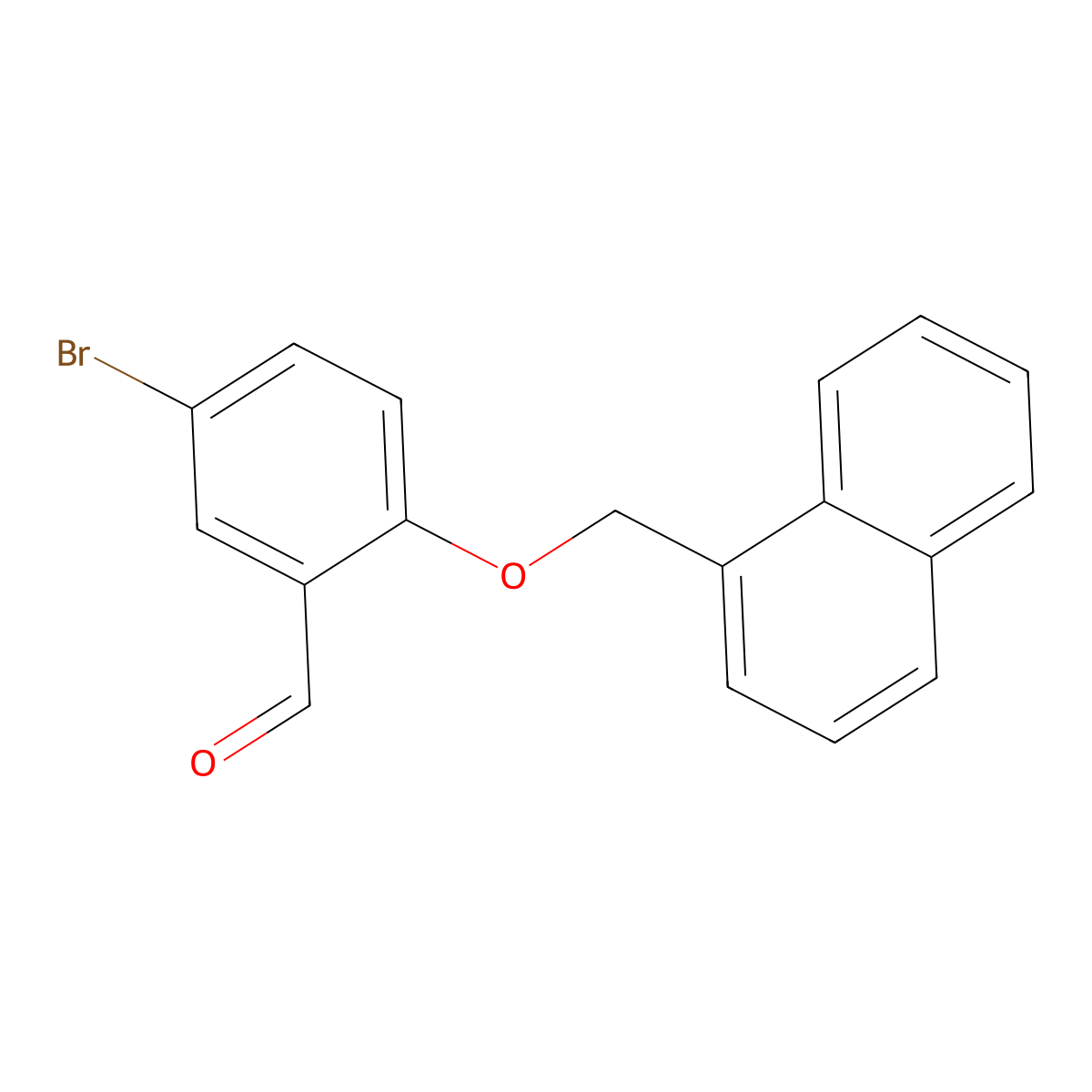 5-Bromo-2-(naphthalen-1-ylmethoxy)benzaldehyde molecular structure, CAS 430450-38-7