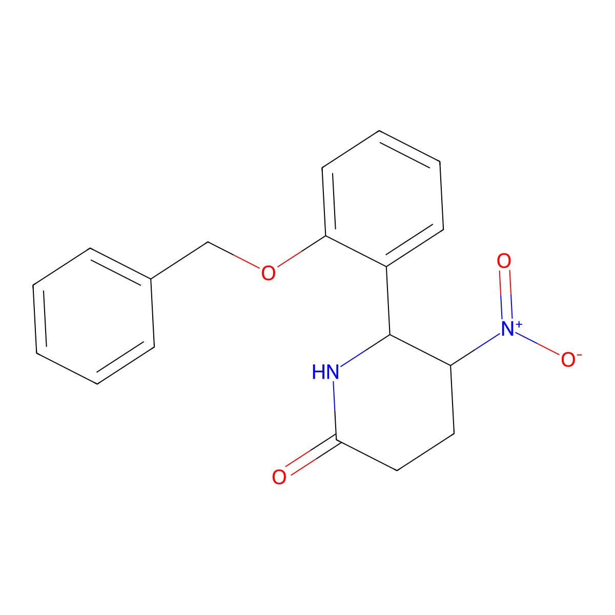 6-[2-(Benzyloxy)phenyl]-5-nitropiperidin-2-one molecular structure, CAS 430450-59-2