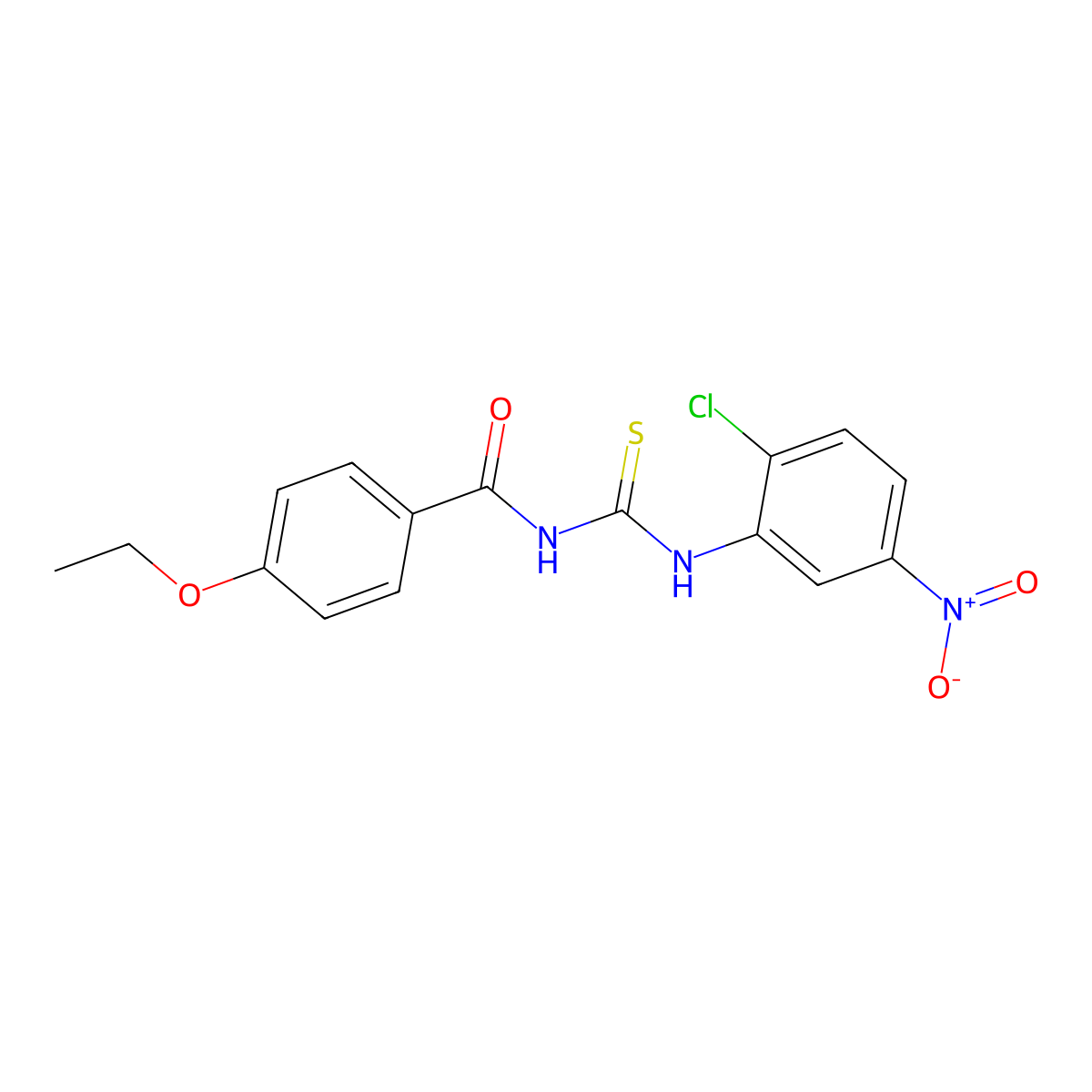N-[(2-chloro-5-nitrophenyl)carbamothioyl]-4-ethoxybenzamide molecular structure, CAS 430450-63-8