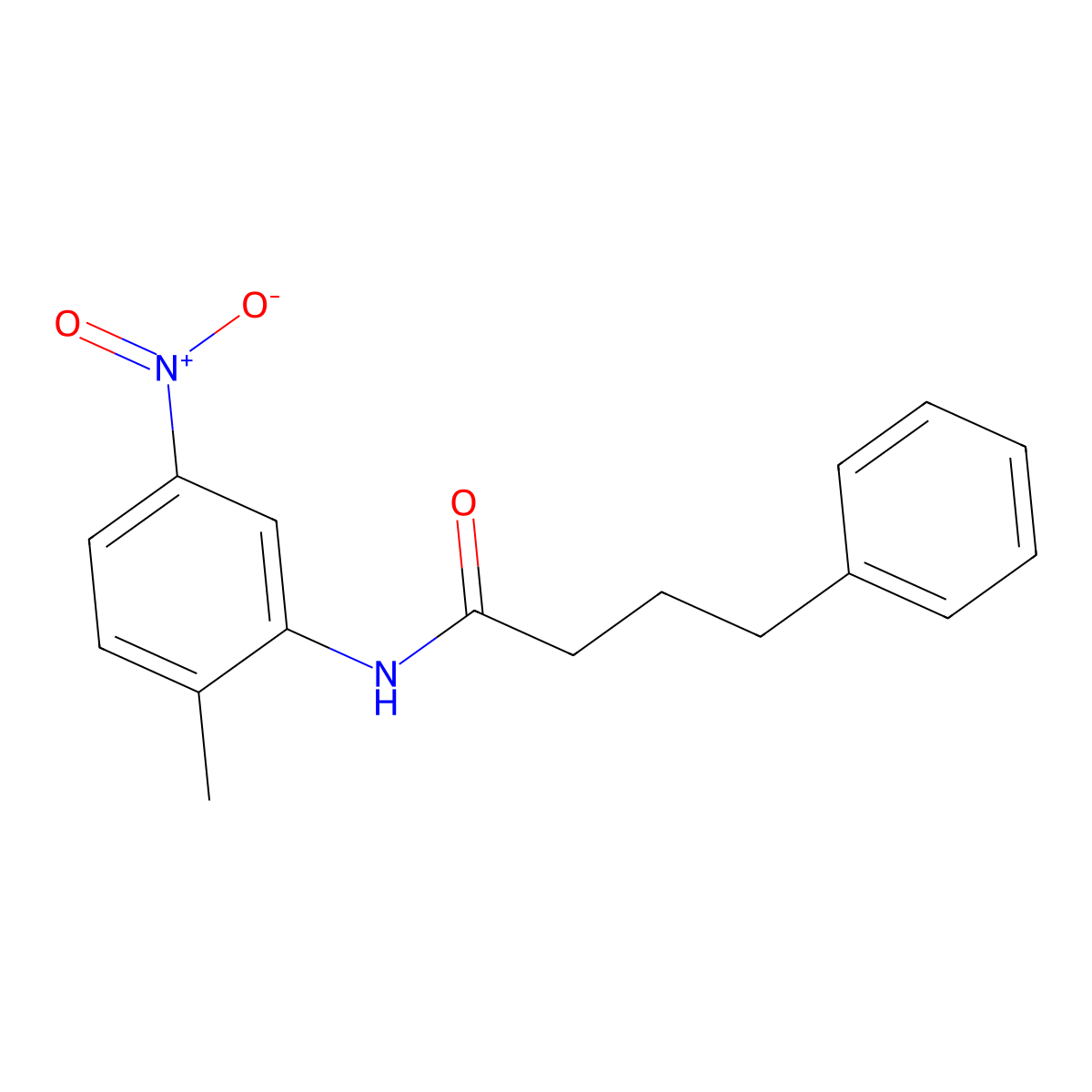 N-(2-methyl-5-nitrophenyl)-4-phenylbutanamide molecular structure, CAS 430450-84-3