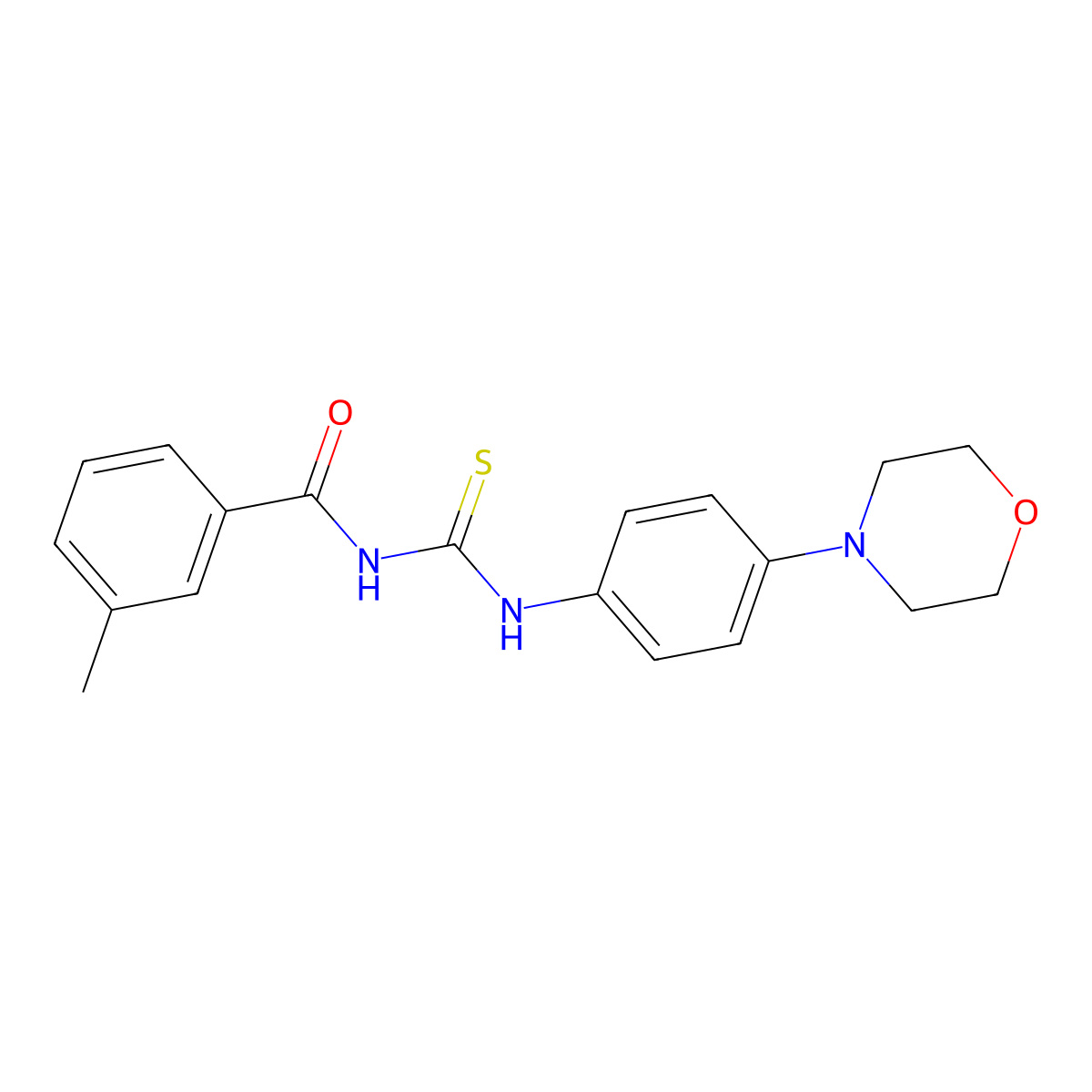 3-methyl-N-[(4-morpholin-4-ylphenyl)carbamothioyl]benzamide molecular structure, CAS 430451-46-0