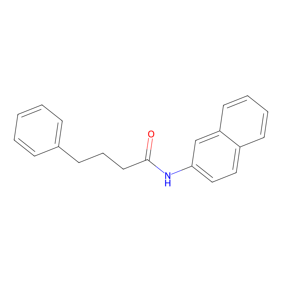 N-naphthalen-2-yl-4-phenylbutanamide molecular structure, CAS 430452-57-6