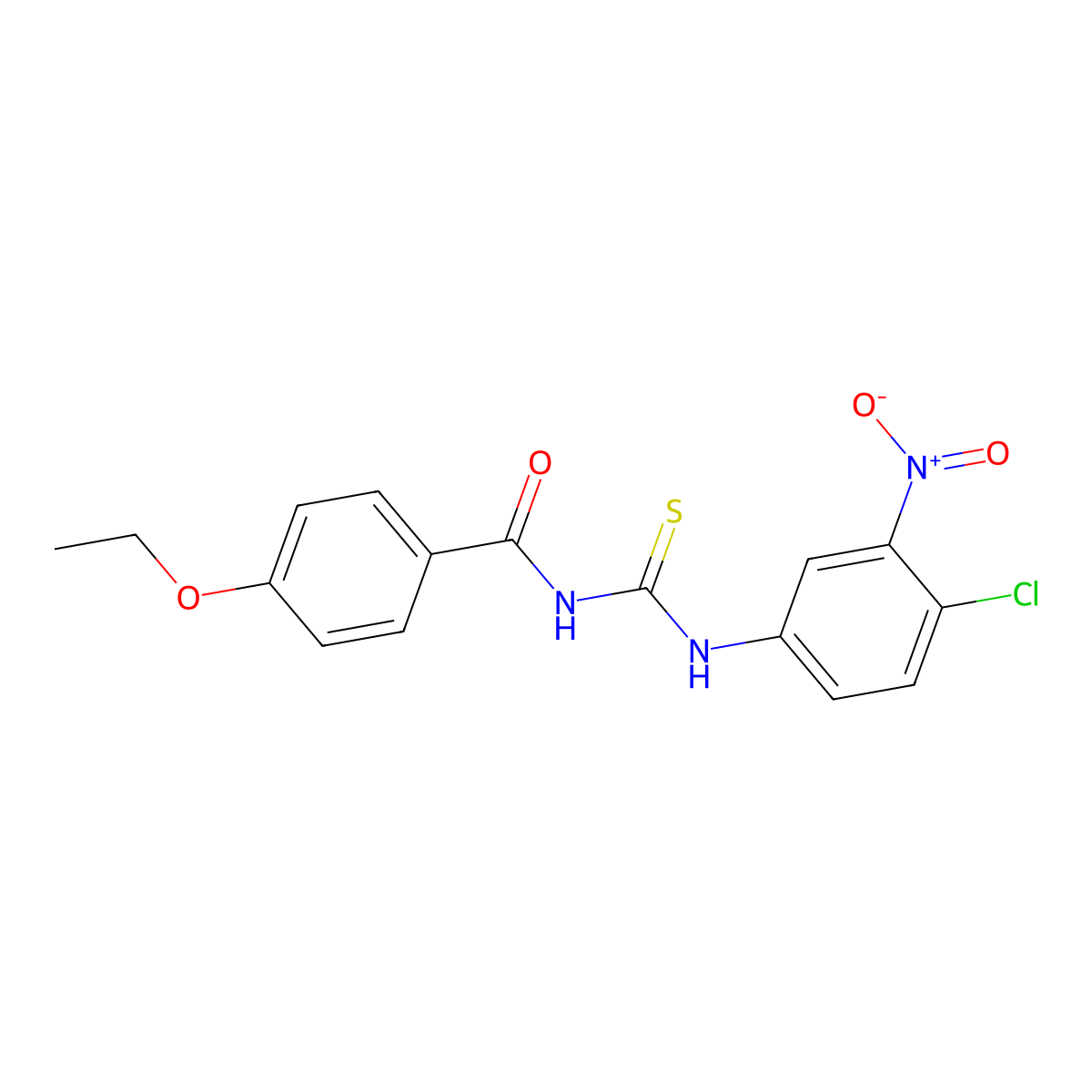 N-[(4-chloro-3-nitrophenyl)carbamothioyl]-4-ethoxybenzamide molecular structure, CAS 430452-64-5