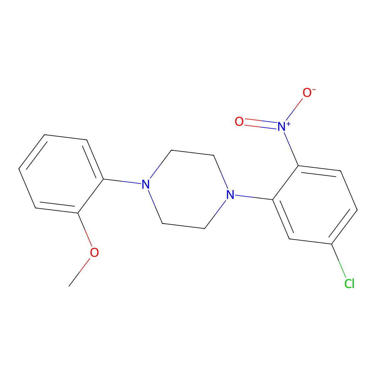 1-(5-Chloro-2-nitrophenyl)-4-(2-methoxyphenyl)piperazine molecular structure, CAS 430453-39-7