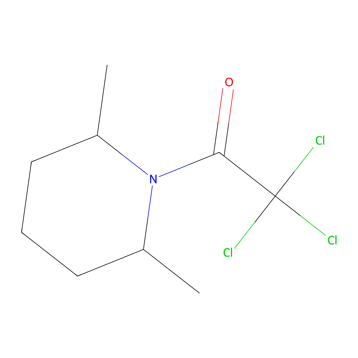 2,2,2-Trichloro-1-(2,6-dimethylpiperidin-1-yl)ethanone molecular structure, CAS 430453-67-1