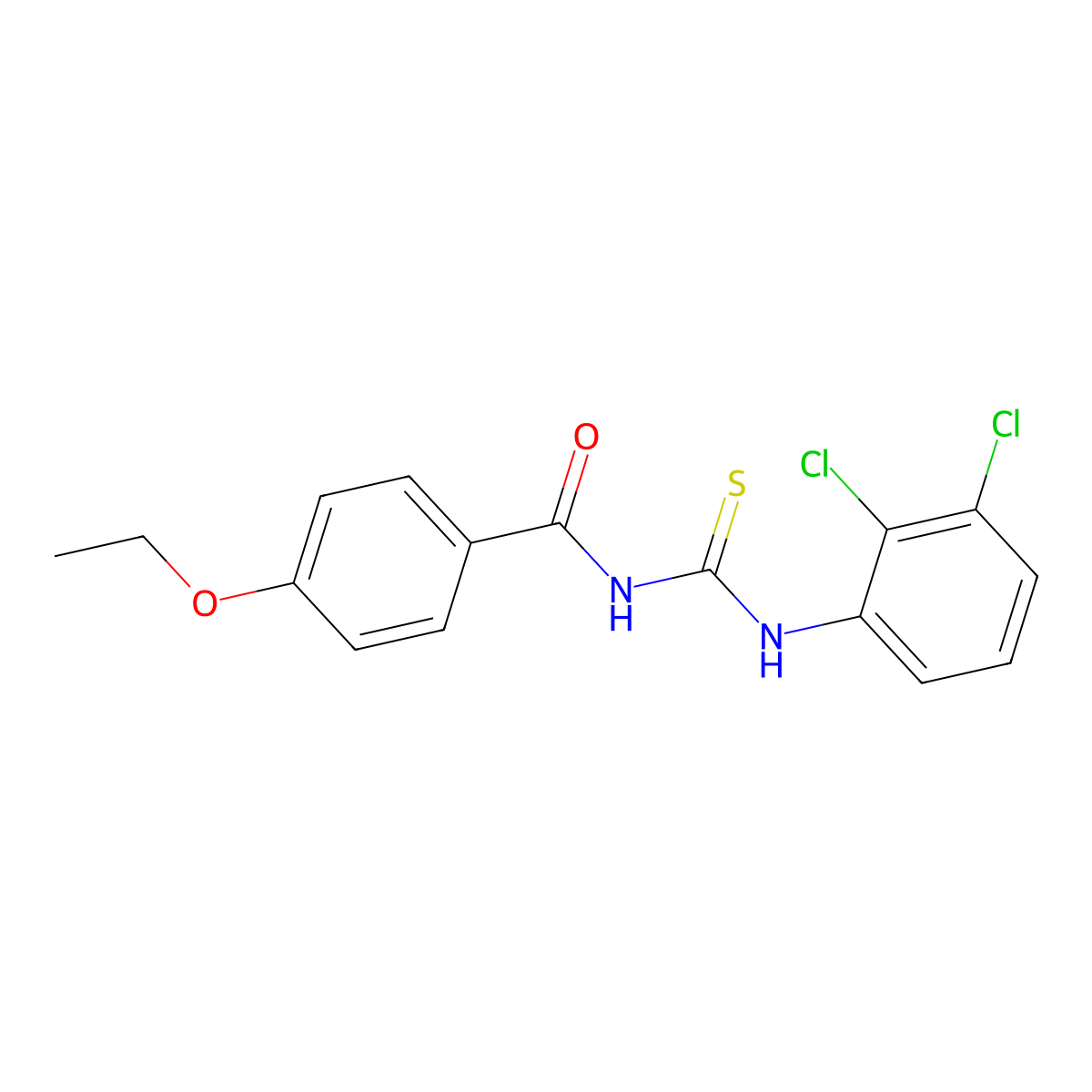 N-[(2,3-dichlorophenyl)carbamothioyl]-4-ethoxybenzamide molecular structure, CAS 430453-81-9