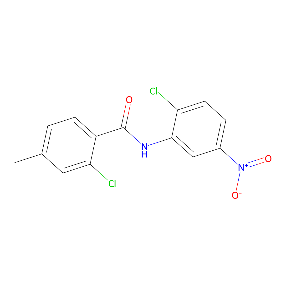2-chloro-N-(2-chloro-5-nitrophenyl)-4-methylbenzamide molecular structure, CAS 430453-83-1