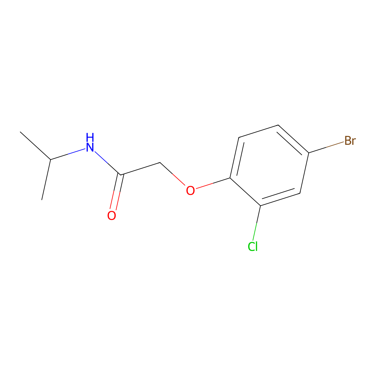 2-(4-bromo-2-chlorophenoxy)-N-isopropylacetamide molecular structure, CAS 430454-17-4