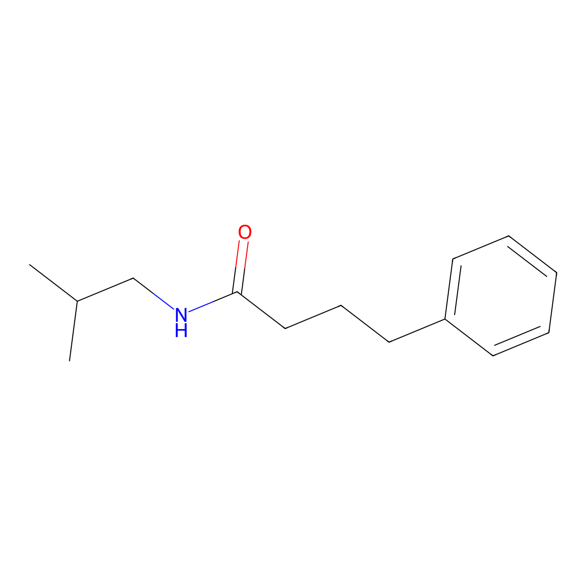 N-(2-methylpropyl)-4-phenylbutanamide molecular structure, CAS 430454-49-2
