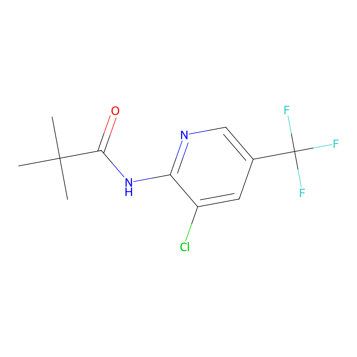 N-(3-Chloro-5-(trifluoromethyl)pyridin-2-yl)pivalamide molecular structure, CAS 430454-70-9