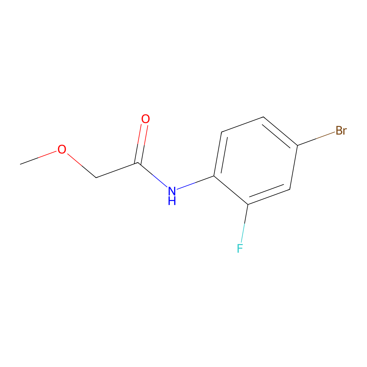 N-(4-bromo-2-fluorophenyl)-2-methoxyacetamide molecular structure, CAS 430455-03-1