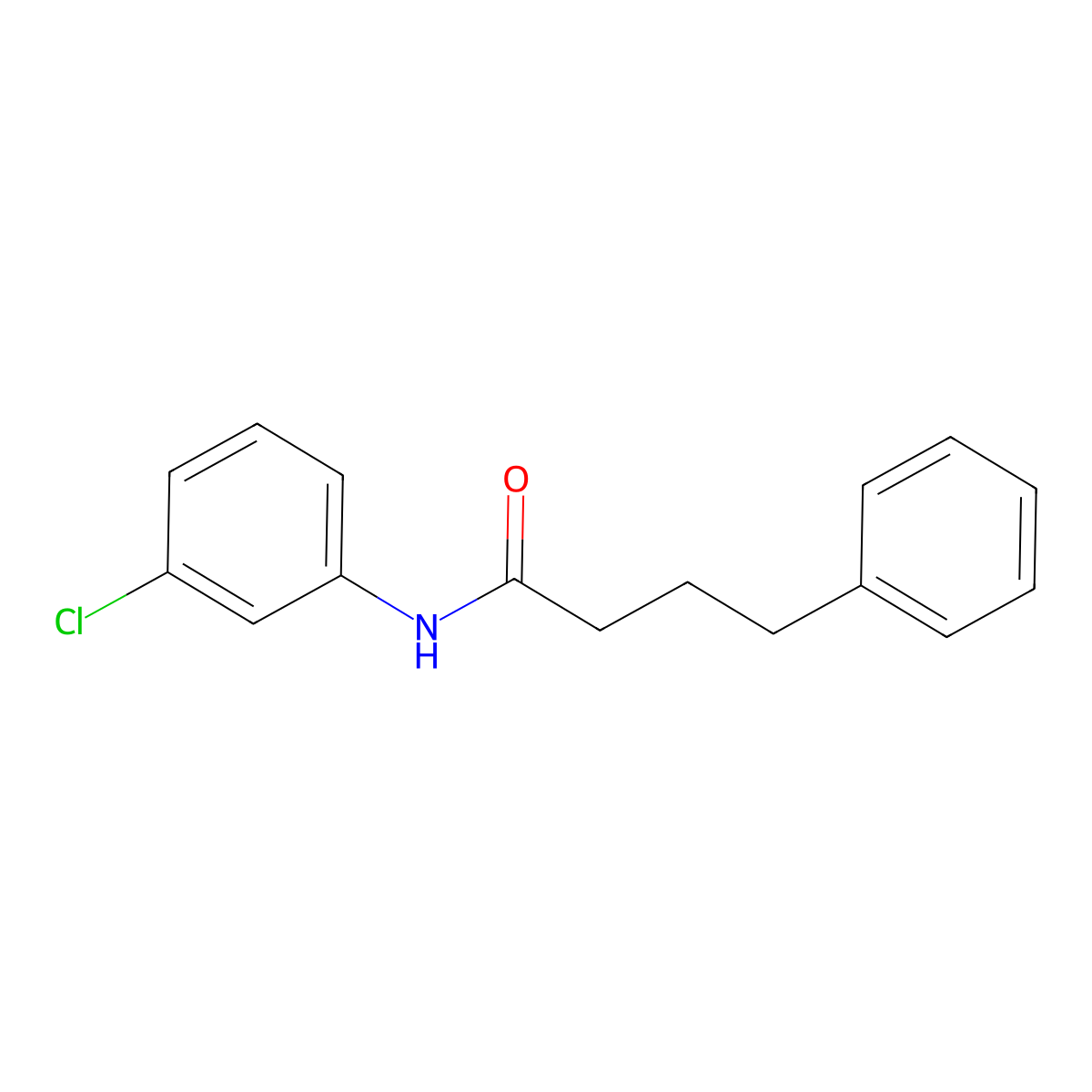 N-(3-chlorophenyl)-4-phenylbutanamide molecular structure, CAS 430455-50-8