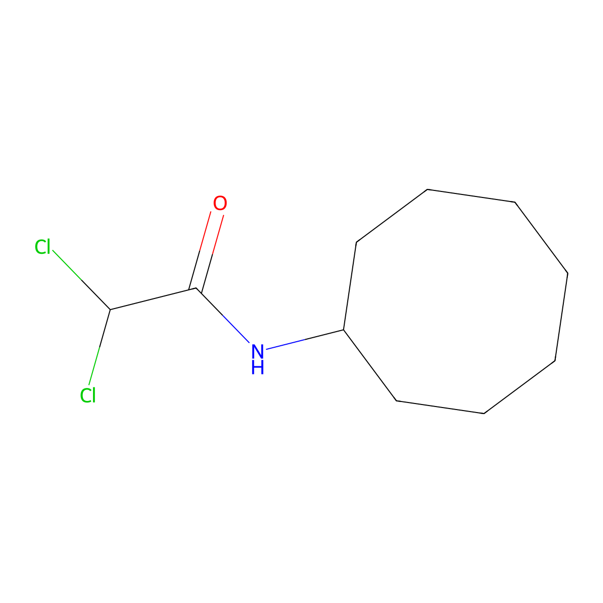 2,2-dichloro-N-cyclooctylacetamide molecular structure, CAS 430455-66-6