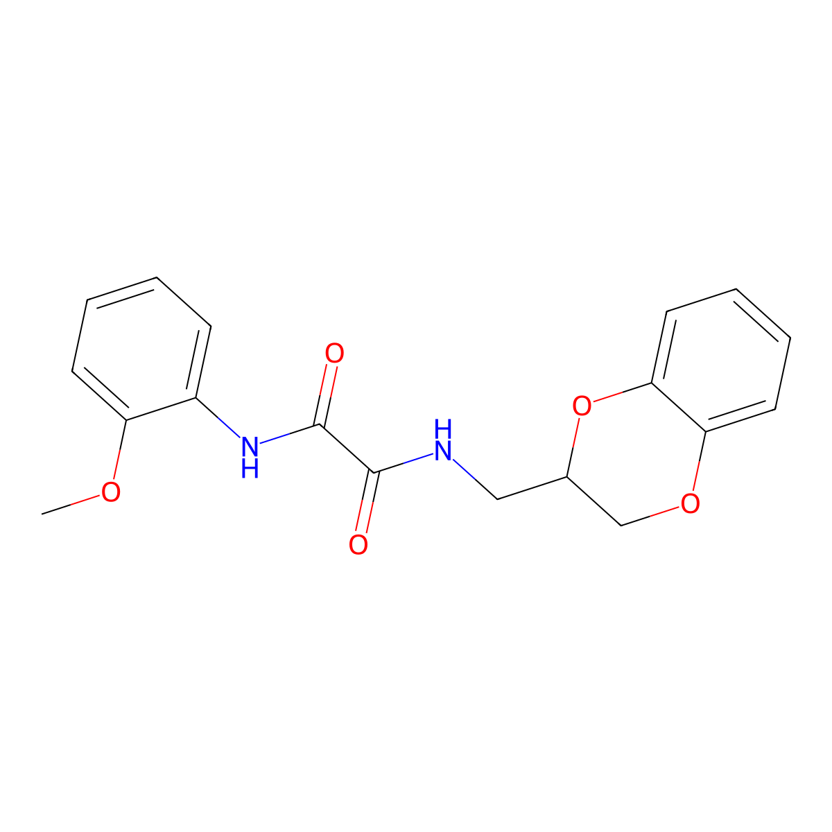 N-(2,3-dihydro-1,4-benzodioxin-3-ylmethyl)-N'-(2-methoxyphenyl)oxamide molecular structure, CAS 430456-02-3