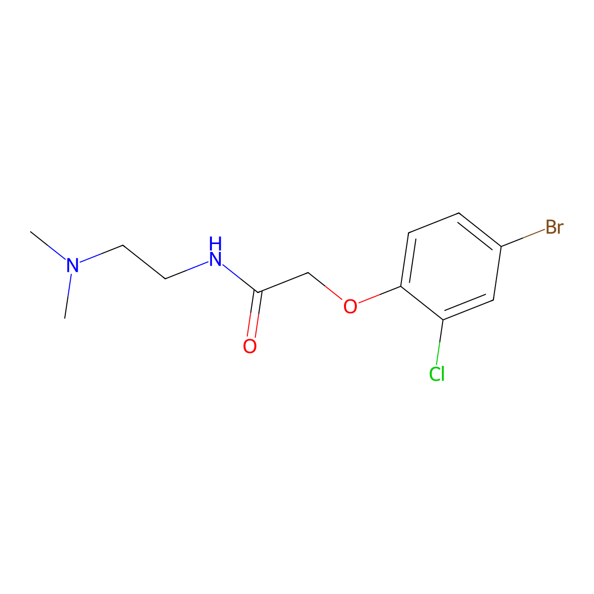 2-(4-bromo-2-chlorophenoxy)-N-[2-(dimethylamino)ethyl]acetamide molecular structure, CAS 430456-54-5