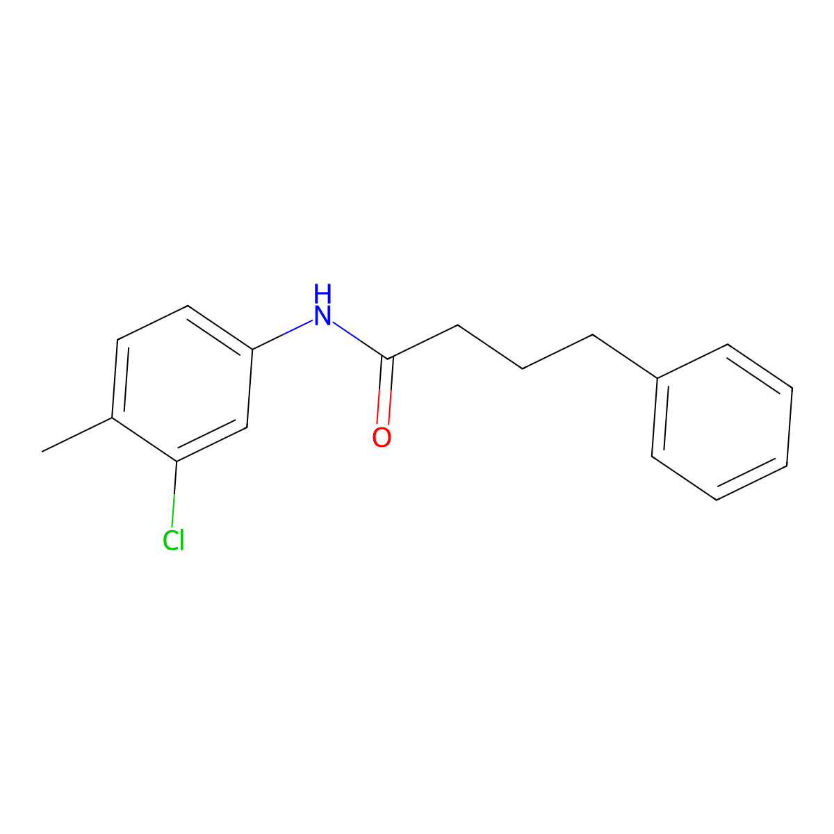 N-(3-chloro-4-methylphenyl)-4-phenylbutanamide molecular structure, CAS 430456-82-9