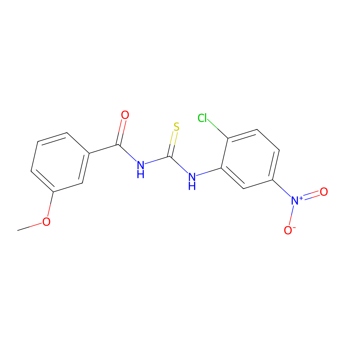 N-[(2-chloro-5-nitrophenyl)carbamothioyl]-3-methoxybenzamide molecular structure, CAS 430457-36-6