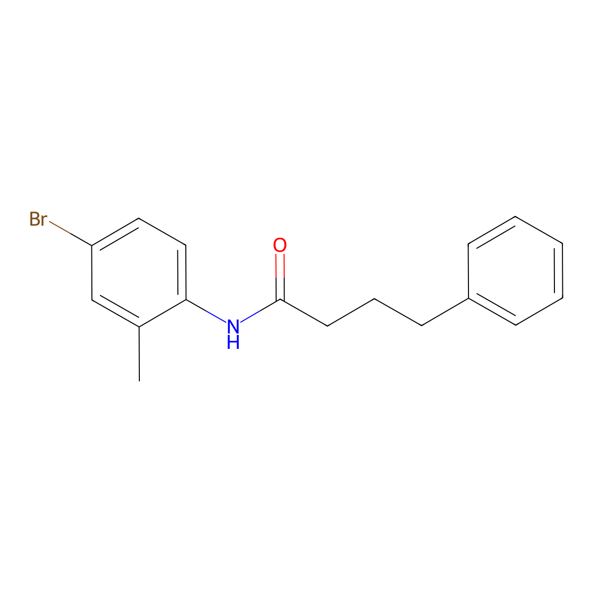 N-(4-bromo-2-methylphenyl)-4-phenylbutanamide molecular structure, CAS 430457-80-0