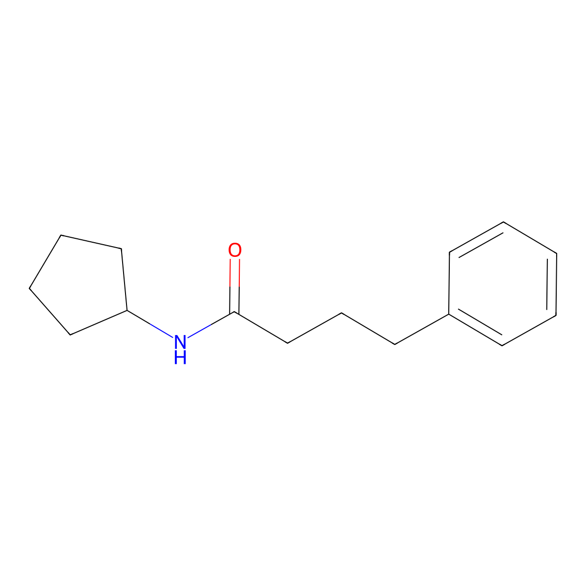 N-cyclopentyl-4-phenylbutanamide molecular structure, CAS 430457-82-2