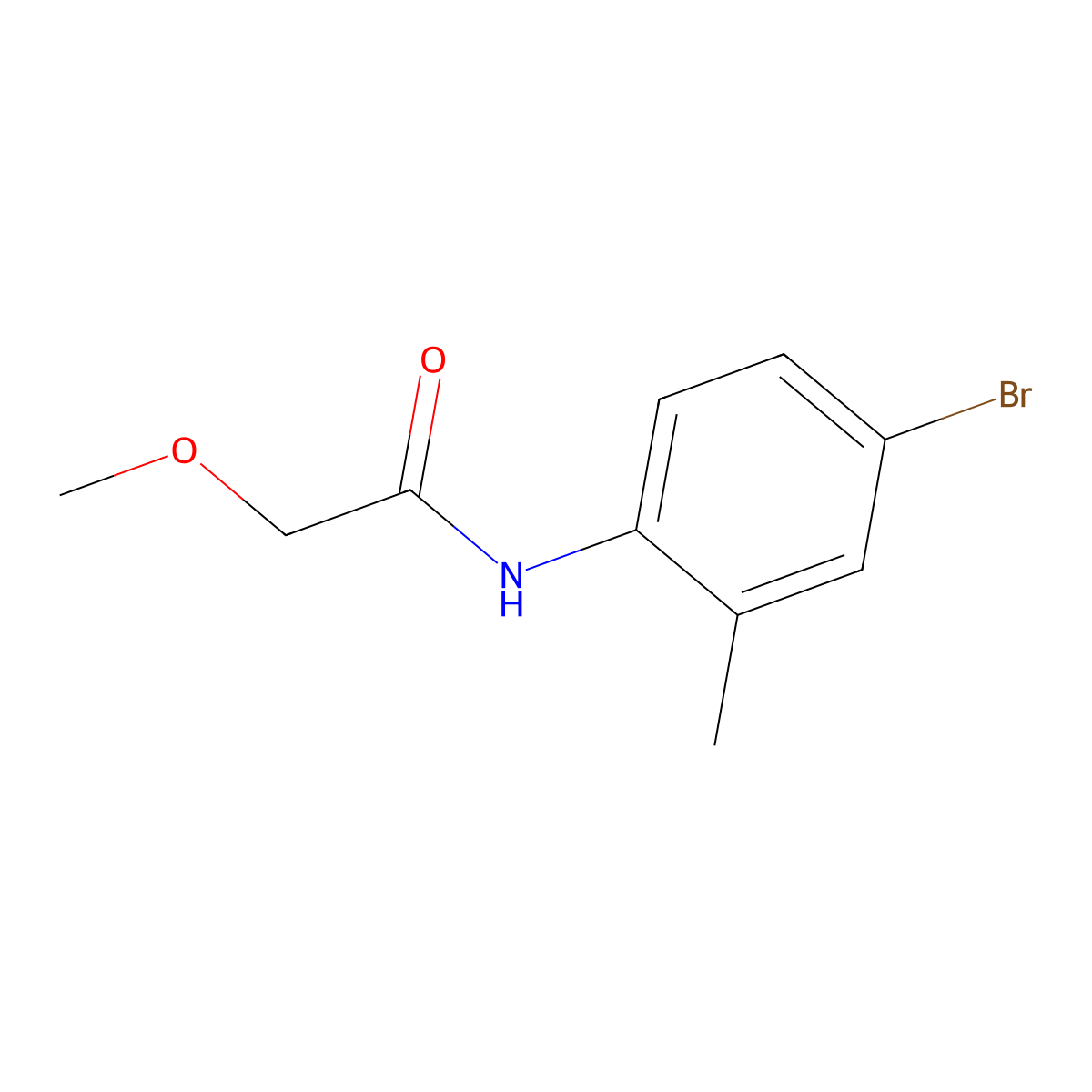 N-(4-bromo-2-methylphenyl)-2-methoxyacetamide molecular structure, CAS 430457-85-5