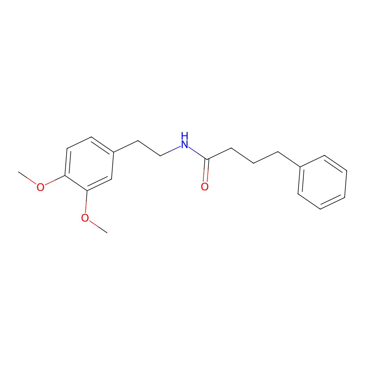 N-[2-(3,4-dimethoxyphenyl)ethyl]-4-phenylbutanamide molecular structure, CAS 430458-14-3