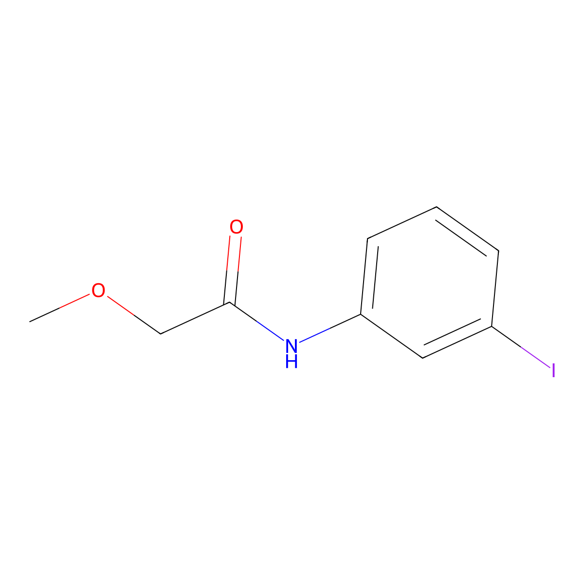 N-(3-iodophenyl)-2-methoxyacetamide molecular structure, CAS 430458-17-6