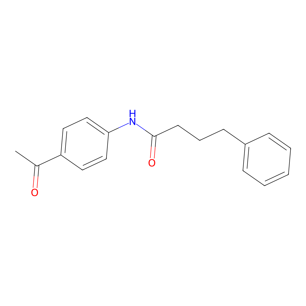 N-(4-acetylphenyl)-4-phenylbutanamide molecular structure, CAS 430458-39-2