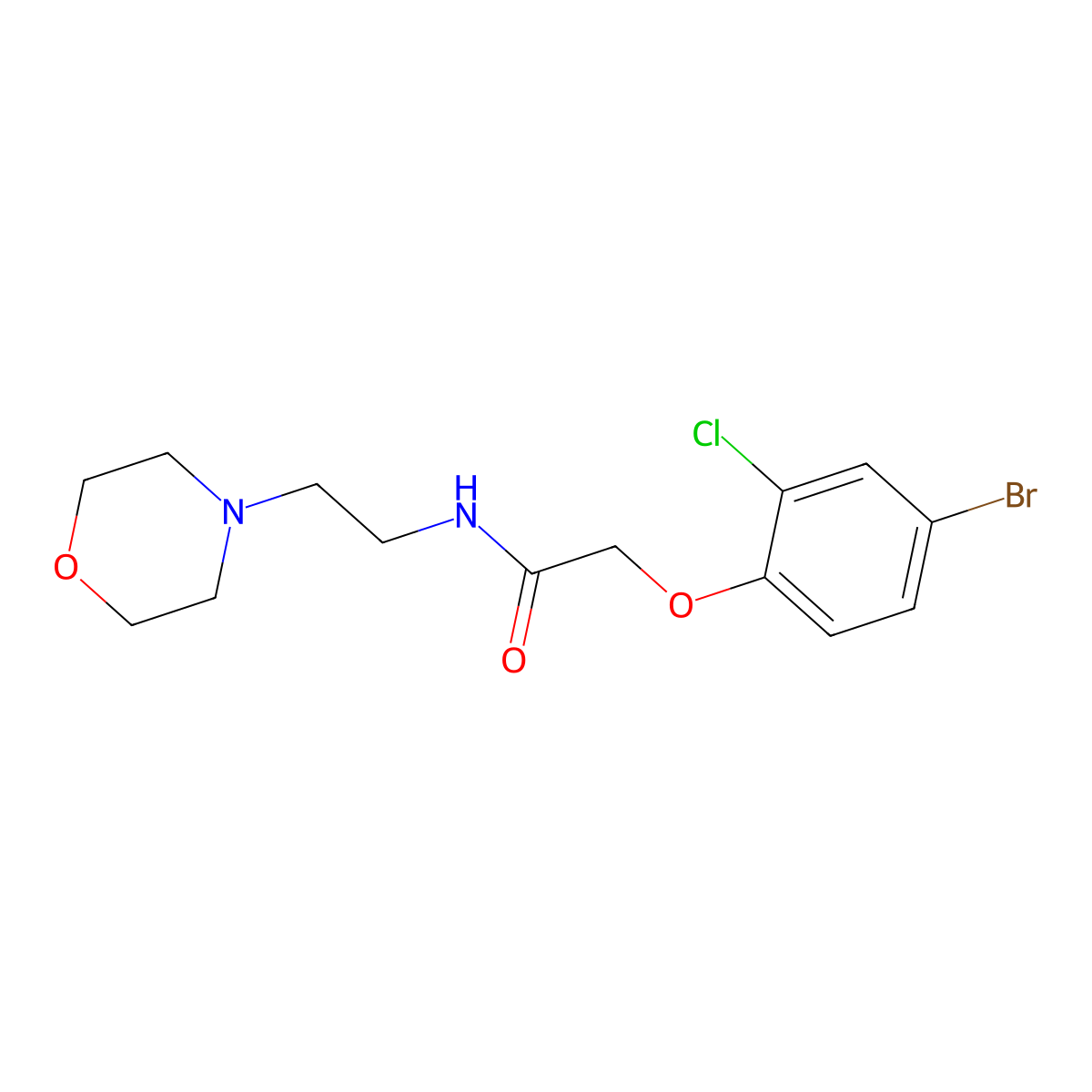 2-(4-bromo-2-chlorophenoxy)-N-(2-morpholin-4-ylethyl)acetamide molecular structure, CAS 430458-48-3