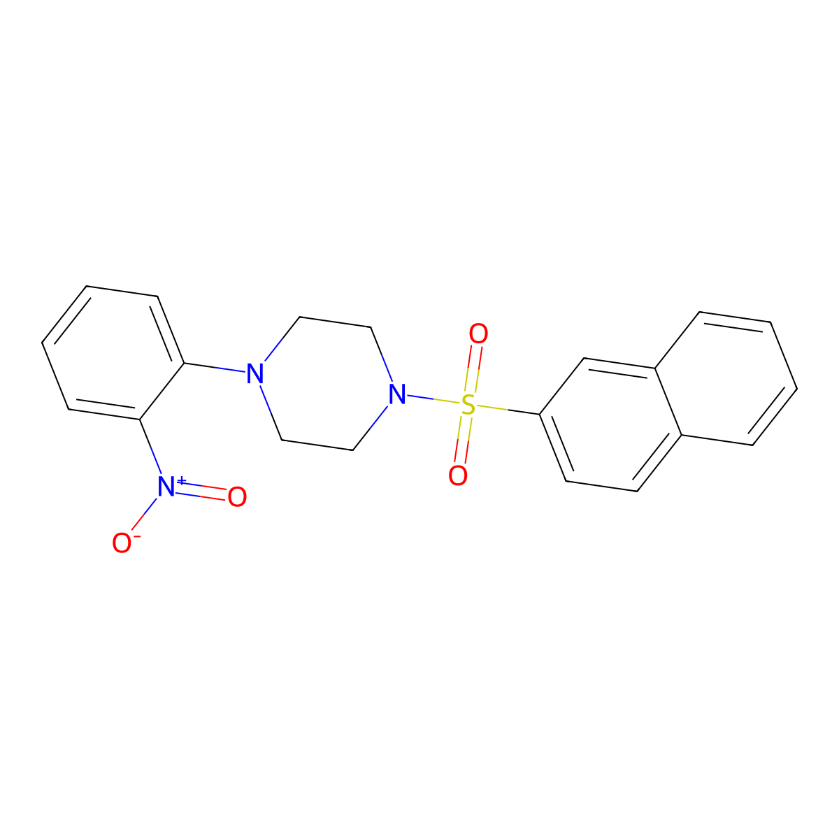 1-(2-Naphthylsulfonyl)-4-(2-nitrophenyl)piperazine molecular structure, CAS 430458-69-8
