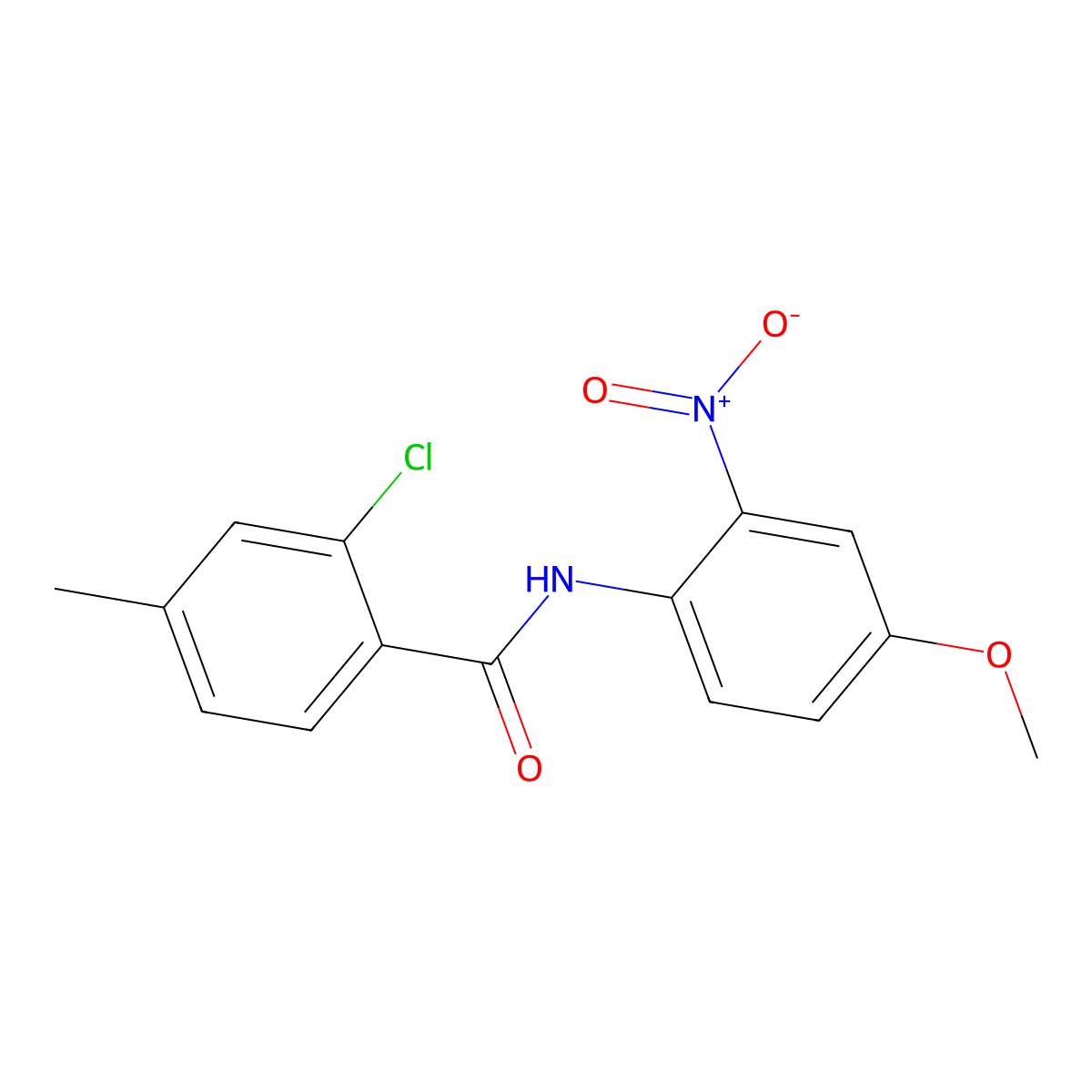 2-chloro-N-(4-methoxy-2-nitrophenyl)-4-methylbenzamide molecular structure, CAS 430458-72-3