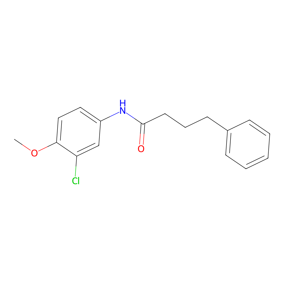 N-(3-chloro-4-methoxyphenyl)-4-phenylbutanamide molecular structure, CAS 430458-74-5